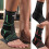 (L,Black)Sports Compression Ankle Protector High Elastic Supporting Sockings for Running Workout 3