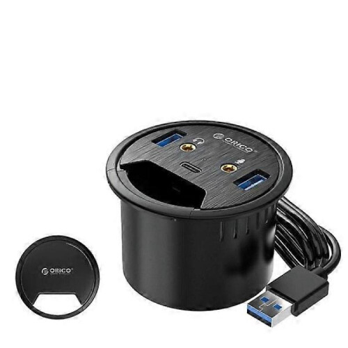High Quality USB C HUB 3.0 Desk Desktop Grommet with Port Type Reader Mount Adapter Splitter