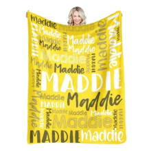 Personalised Baby Blanket with Name, Soft Fleece Custom Baby Blanket for Girls and Boys, Ideal Birthday Gift