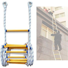 Feuerleitern Rettungsleiter, Wiederverwendbare Strickleiter Für Sichere Flucht, 15m/49.2ft, Kompakt, Leicht, Höhenarbeit