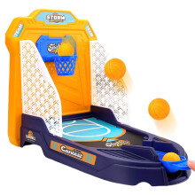 Tabletop Basketball Game - 2-Player Interactive Pitching Machine, Fine Motor Skills Desk Toy for Kids and Adults, Home Plaything