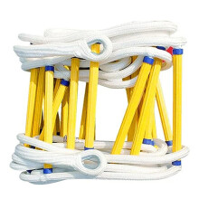 Fire Escape Ladder, Heavy-Duty Flame Retardant Safety Rope Ladder with Hooks, 15m Compact Training Ladder
