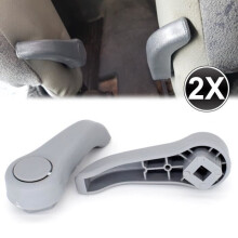 2x Right Left Seat Adjustment Handle Adjustment Lever Grey For Renault Clio Twingo