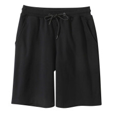 Winter Shorts Men Solid Color Slim Fit Five Point Beach Running Casual Shorts Schwarz Size L