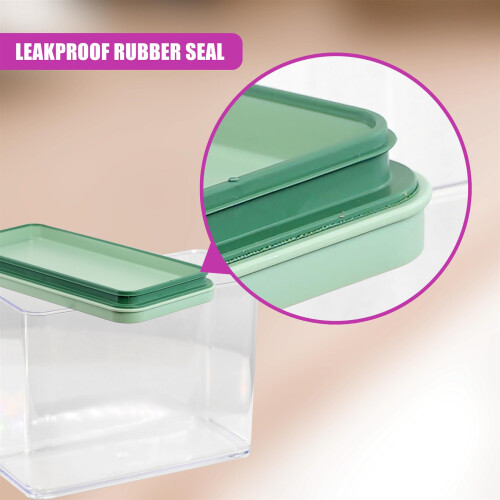GEEZY GEEZY Food Storage Containers Set of 6 Stackable Kitchen Plastic containers with Lid 2