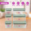 GEEZY GEEZY Food Storage Containers Set of 6 Stackable Kitchen Plastic containers with Lid 6