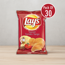 Lay's Spanish Tomato Crisps – 50g 30 (Pack of 30 | Tangy Tomato Flavoured Potato Chips)
