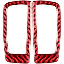 (Carbon Fiber Red)Carbon Fiber Rear Reading Lamp Frame Decoration Cover Trim for Porsche Panamera 2010-2016 - Stylish Car Interior Stickers Accessory