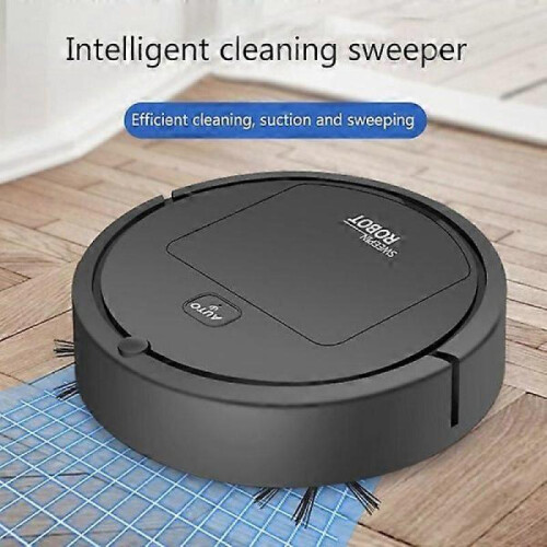 Silent Intelligent Robot Vacuum Cleaner Dustproof Floor Sweeping Machine Carpet Cleaner, Black 1