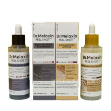 2PCS Dr. Melaxin Peel Shot Glow Exfoliating Rice Ampoule (White Rice & Black Rice Treatment) 2pcs