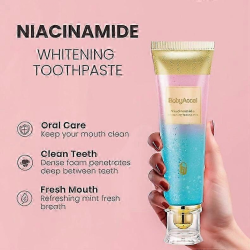 1-3X BodyAccel Niacinamide Whitening Toothpaste 2pcs New 1