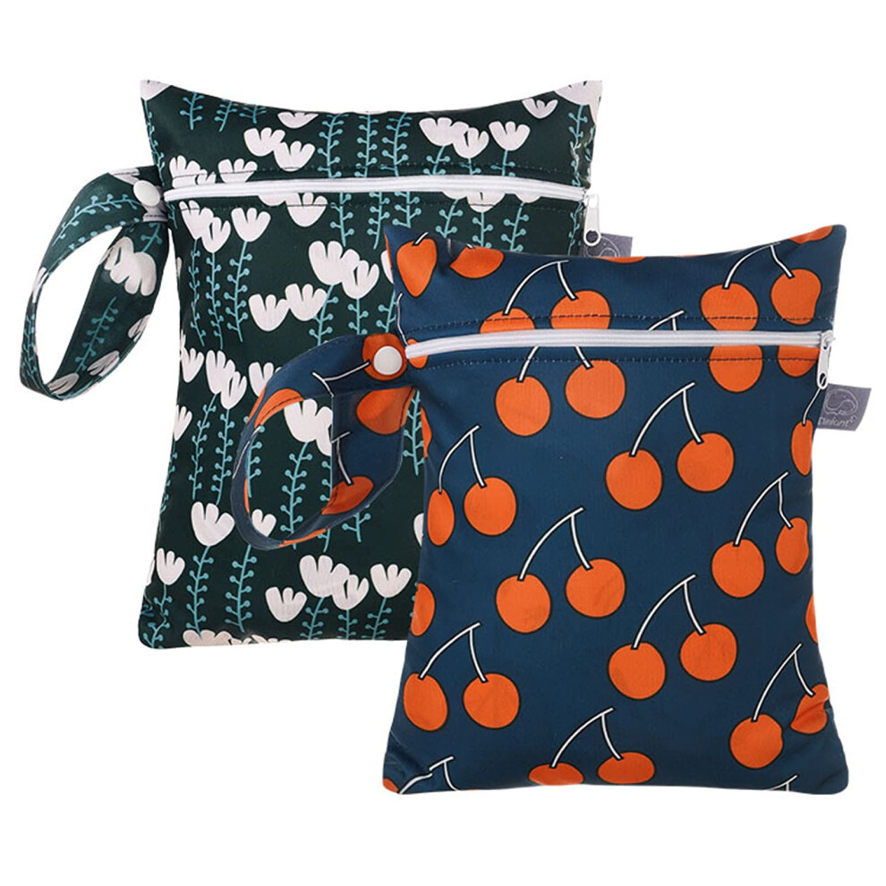 Pack of 2 Wetbag Waterproof Nappy Changing Bags for Cloth Nappies Reusable Washable Sizes 18x25cm 20x28cm 30x40cm Pattern 6