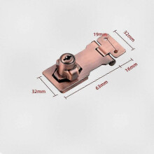 Bronze Drawer Handles for Cabinets or Furniture - Secure Latch, 80 x 32 mm