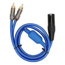 XLR Male to Dual RCA Audio Cable 1m Stereo XLR 3 Pin to 2 X Phono RCA Connector Adapter Y Splitter Cable