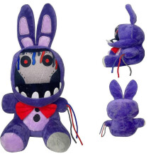 FNAF Withered Purple Bunny Plush Toys, 20cm FNAF Security Breach Bonnie Doll, Collectible Nightmare Freddy Plush Toys for Kids