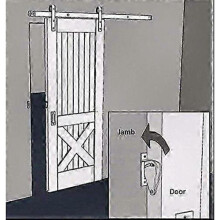 Stainless Steel Door Locks for Sliding Barn Doors - Black Finish