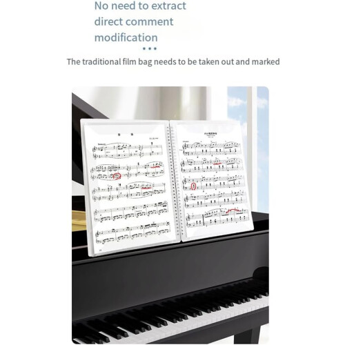 Music Folder, 40 Pages, A4-Compatible Sheet Holder, Emerald Gradient Design, Easy Installation for Choir Use 2