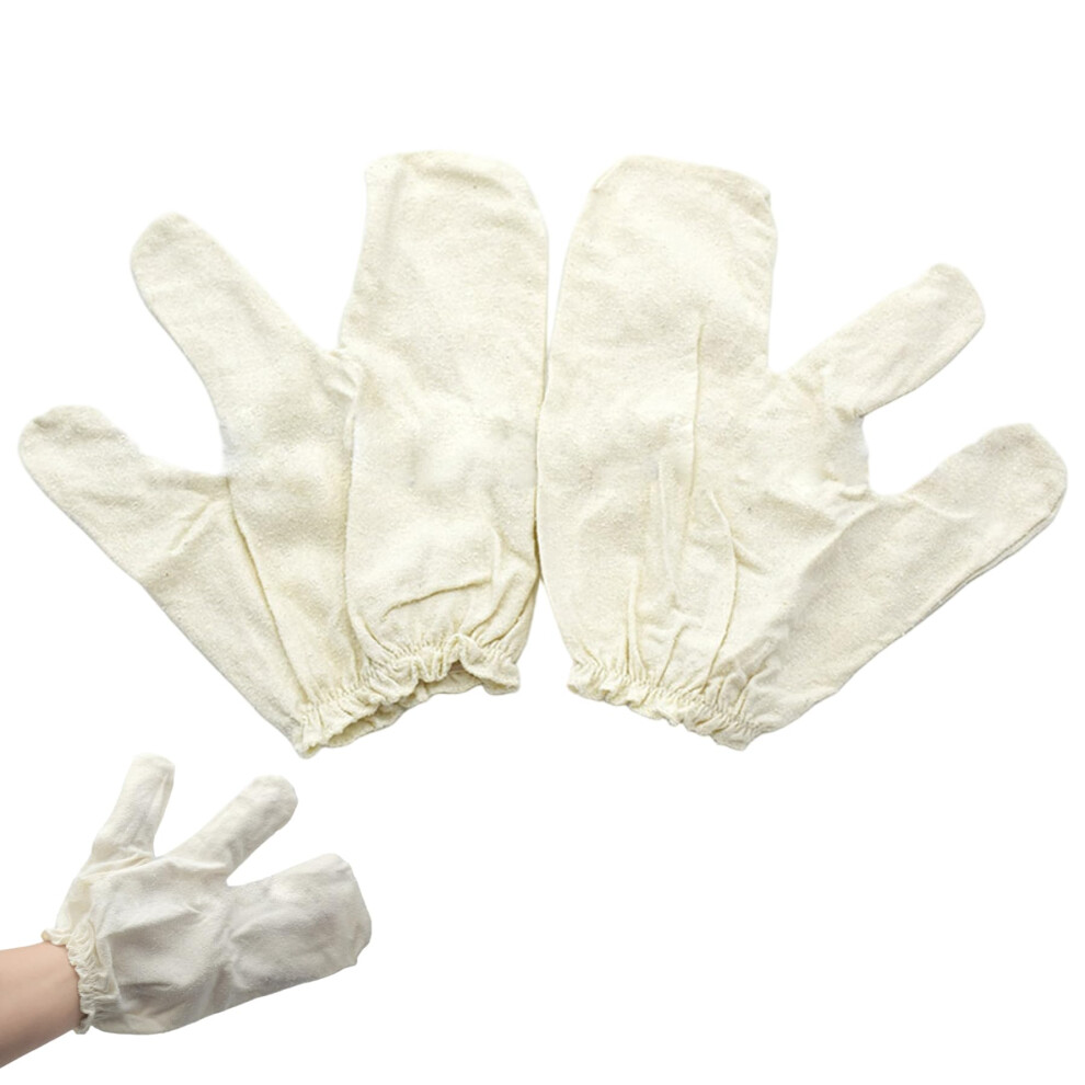 Exfoliating Shower Gloves for Women and Men, 20x19cm Elastic Peeling Mitts, Non-Damaging Massage Glove Pair