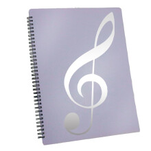Music Folder 60 Pages Capacity A4 Size Writeable Removable Holder Purple Easy to Use Durable Material