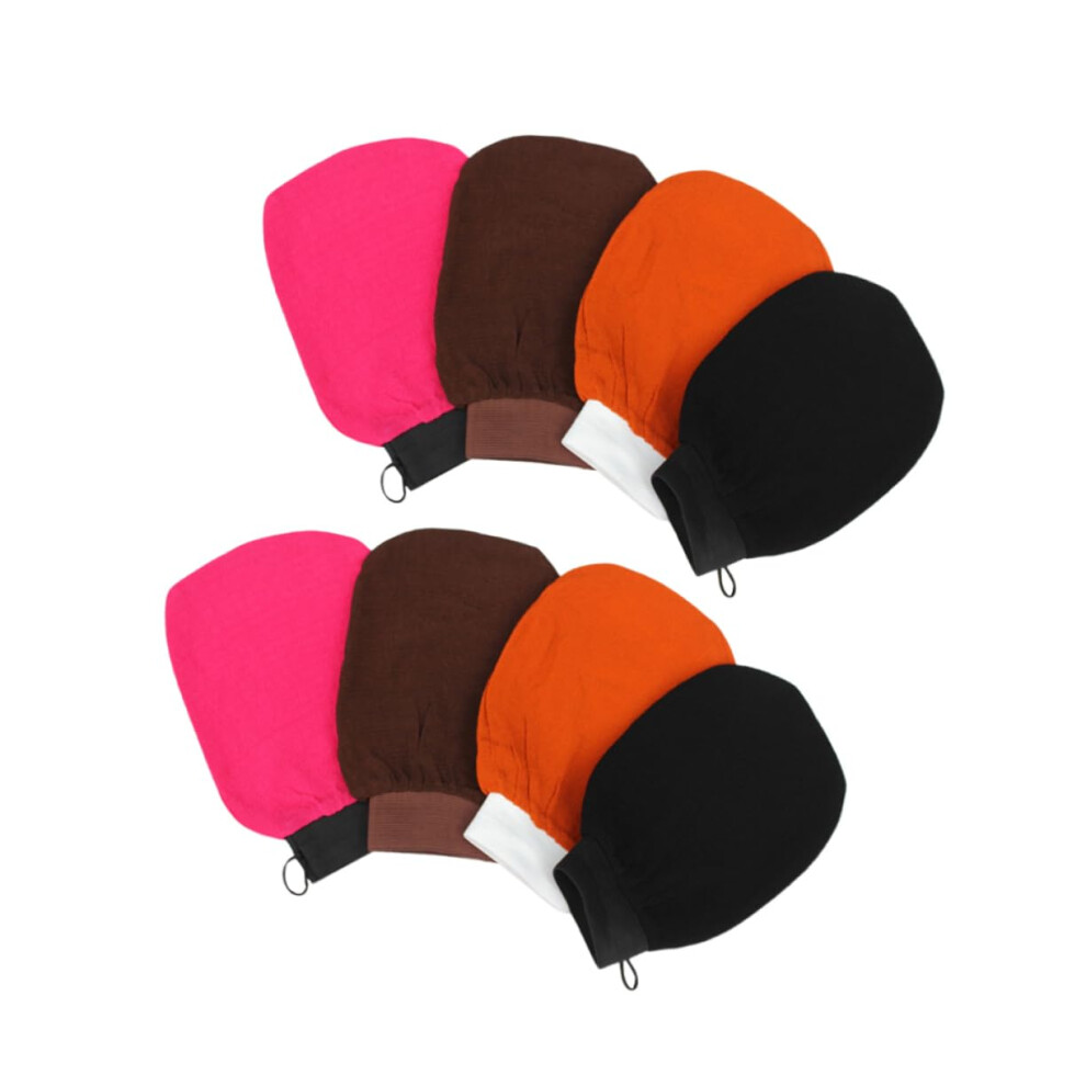 8 Pieces Exfoliating Bath Gloves for Body and Skin Care Soft Cleansing and Peeling Shower Mitts for Refreshing Skin