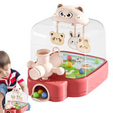 LED Flipper Electronic Pinball Toy for Kids - Cute Bear Design, Action Reflex Game, Compact Size, Durable Material
