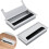 Cable Outlet Table Aluminum Cable Grommet Hole 2PCS Cable Grommet Hole Cover Cable Outlet Silver Cable Entry for Table Computer Organization Cables 1