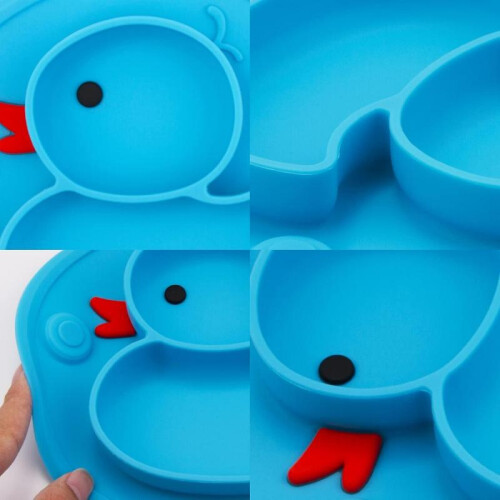 Baby Blue Duck Silicone Placemat, Non-Slip Suction Cup 2