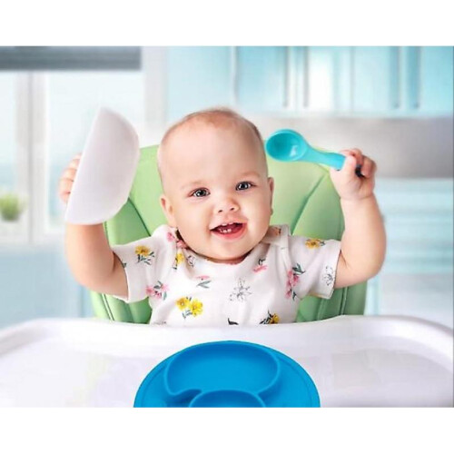 Baby Blue Duck Silicone Placemat, Non-Slip Suction Cup 1