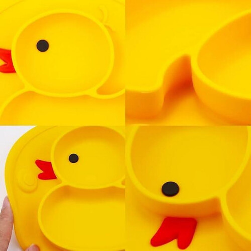 Baby Blue Duck Silicone Placemat, Non-Slip Suction Cup