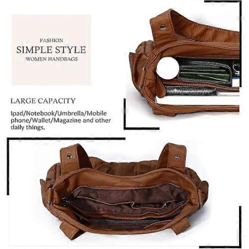 Women's shoulder bag; PU soft leather handbag. 1