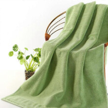 Set with 1 Modern Large Bath Towel, 70*140cm - Green - Pure cotton is soft and absorbs water to thicken to 650 grams.