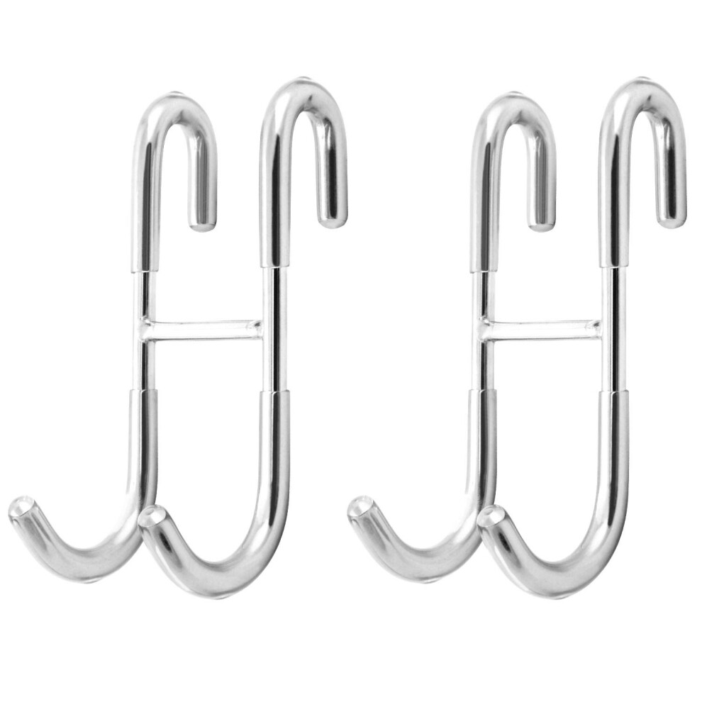 Shower Hooks No Drilling - 304 Stainless Steel Towel Holder For Shower Door And Squeegee - Pack Of 2 6038364372734
