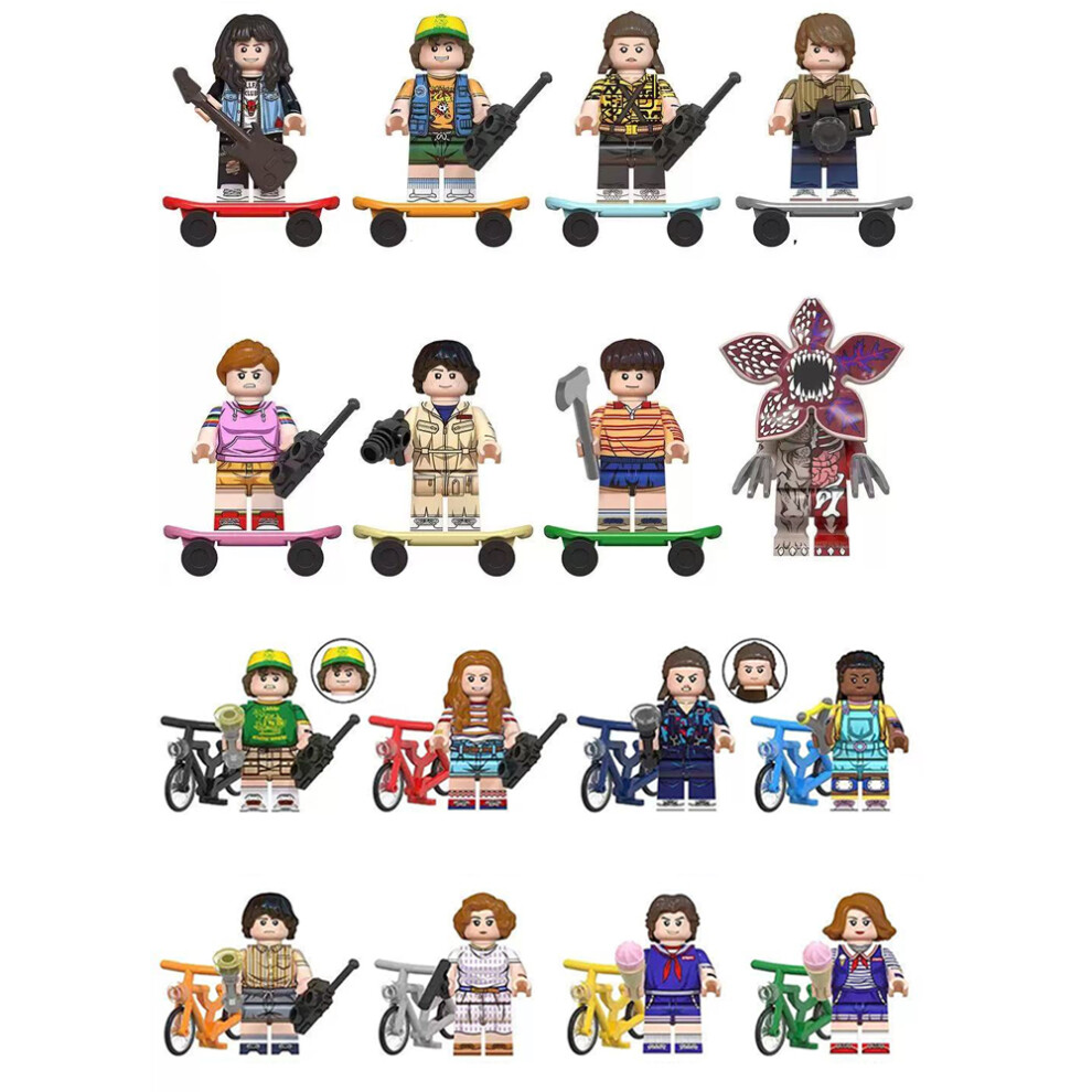 Enekio (16Pcs-A) 16Pcs Stranger Things Minifigures Toys Fits Lego