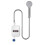 (white) Compact Tankless Water Heater Convenient Bathroom Heating Paired 1