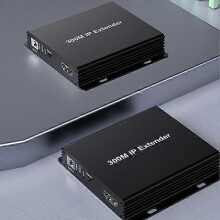 300M IP Extender HD 1080P HD Multimedia Interface over CAT5e/6/7 Direct 1 to 1 Extender IP Transmitter Receiver 100‑240V EU Plug