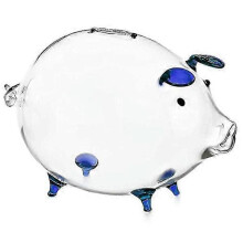 New Pig Piggy Bank Money Boxes Coin Saving Box Cute Transparent Glass Souvenir Birthday Fast