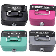 Small Piggy Bank Money Box with Lock and Slot | Money Box with Slot for Children, Metal Money Box Safe Lock Box.