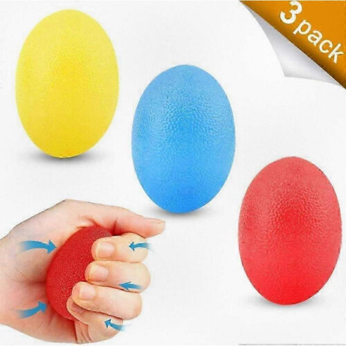 3-Piece Egg-Shaped Hand Grip Exercise Balls for Finger Strength Training 1