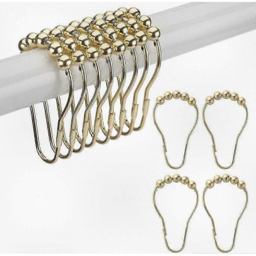 Rustproof Metal Shower Curtain Hooks for Bathroom 1