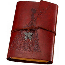 Vintage-Style Leather Sketchbook with Spiral Binding, Refillable Travel Journal, Blank Pages for Women and Girls