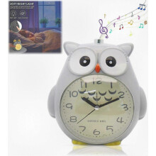 Owl-Themed Alarm Clock with Voice Prompts, Wake-Up Light, and Quartz Movement for Kids