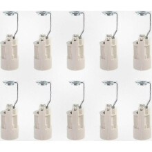 Adjustable E14 Lamp Base Converter Candle Light Holder 10 Pieces