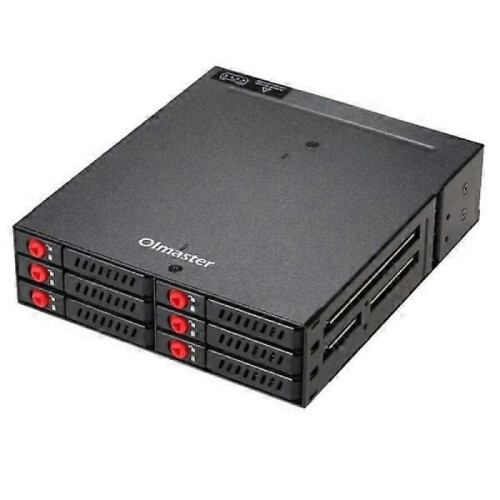 6-Bay 2.5 inch SATA SSD HDD Hot Swap Mobile Rack/Enclosure Hard Disk Case Rack Data Storage