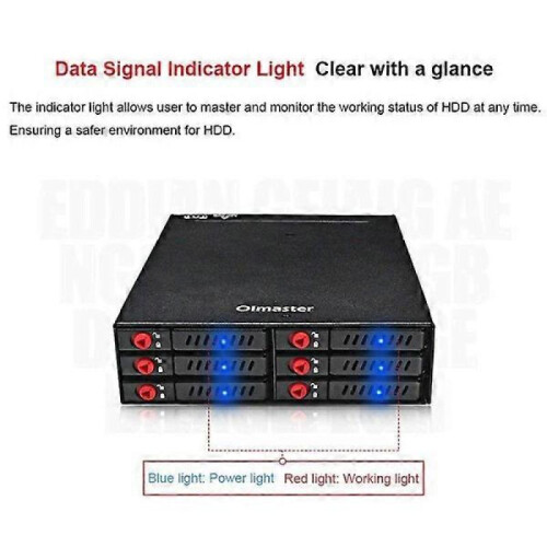 6-Bay 2.5 inch SATA SSD HDD Hot Swap Mobile Rack/Enclosure Hard Disk Case Rack Data Storage 2