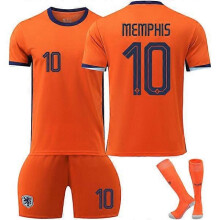 UEFA Euro 2024 Netherlands Home Away Kids Adult Football Jersey No. 10 MEMPHIS Home Home 26