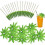 20 pcs tropical green coconut tree toothpicks paper umbrellas 2