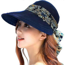 Women's visor with wide brim Sun hat Beach travel Summer hat Campi
