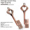USB Flash Drive 32GB, Retro Metal Key Shape USB Memory Stick USB 2.0 Pen Drive 5
