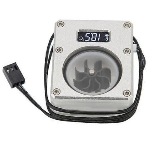 PC Water Cooling Meter 12V Small 3pin Interface G1/4 Thread Durable Acrylic Rustproof Computer Flow Meter 2