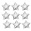 200 silver five-pointed stars, shiny, decorative non-woven sponge stars, DIY tools 2